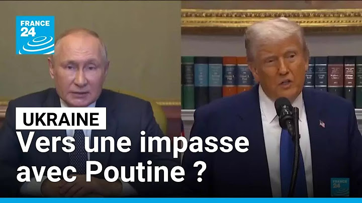 Ukraine : Donald Trump déplore l'absence de "progrès" avec Vladimir Poutine • FRANCE 24