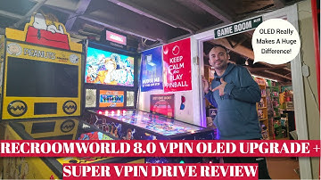 Rec Room World Ultra VP 8.0 4K Virtual Pinball Machine OLED Upgrade | Super VPIN Drive Review!