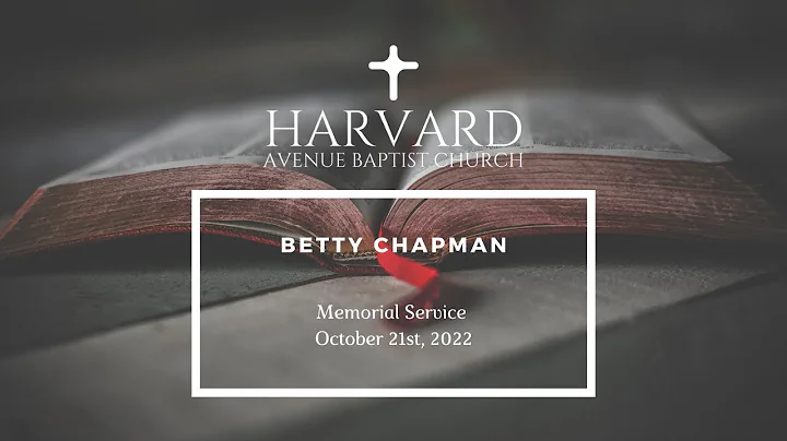 HABC Memorial Service for Betty Chapman.  October ...