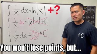 Why I don’t take away points if a student forgets the “+ C” on the exam