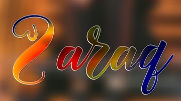 Custom Glass Font With Color Gradient In Ps Touch | How to Make Glass Font | Zarraq Creation