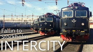 TRAIN DRIVER'S VIEW: InterCity to the capital of Sweden (Falun-Stockholm)