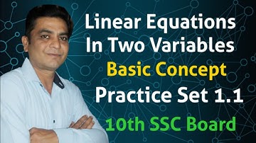 Linear Equations In Two Variables | Practice Set 1.1 | Basic Concept