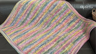 Crochet Baby Blanket // Filet Crochet Tutorial Video // The Lily Blanket