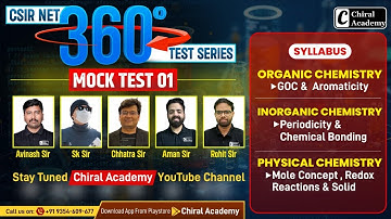 CSIR NET Dec 2025 | Mock Test 01 Discussion | GOC, Bonding, Solid | Chiral Academy