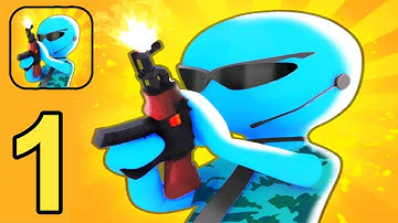 Stickman Base Attack - Gameplay Walkthrough Part 1 All Levels 1 to 8 ( Android,iOS )