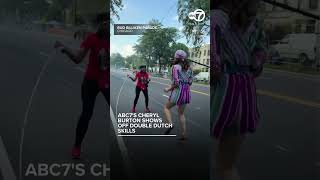 ABC7's Cheryl Burton shows off Double Dutch skills at Bud Billiken Parade