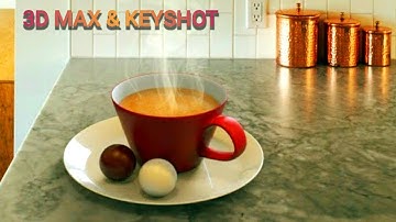 Coffee Cap 3D MAX Modelling Tutorial | Render a Simple Scene in KeyShot