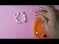 simple & easy crystal and pearl earring design| Diy pearl earring making at home