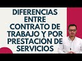 🔴DIFERENCIAS entre el CONTRATO de TRABAJO y el CONTRATO por PRESTACIÓN de SERVICIOS(2020)🔴