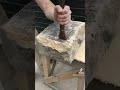 Cutting a block of stone to size craftsmanship short handcarved behindthescenes