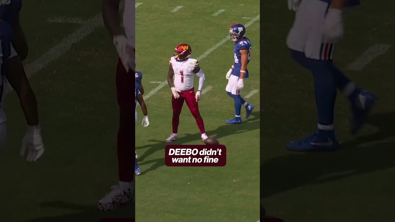 Deebo stopped mid-celly 😂 