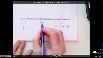 Spring stretching work problem