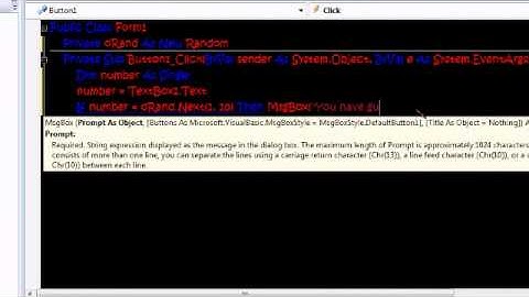 Visual Basic 2008 Tutorial ~ Guessing Number Game
