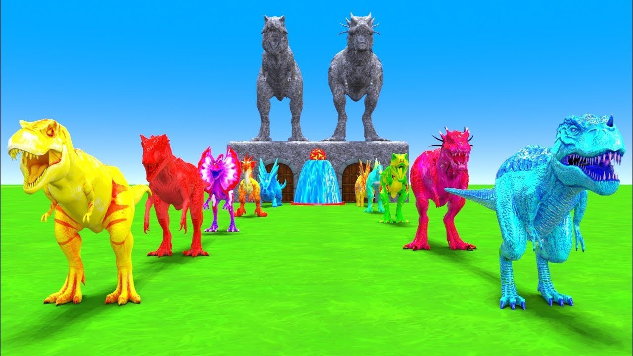 Long Slide Game With Cow Elephant Gorilla Hippopotamus Tiger 3d Animal Game Funny 3d Animals