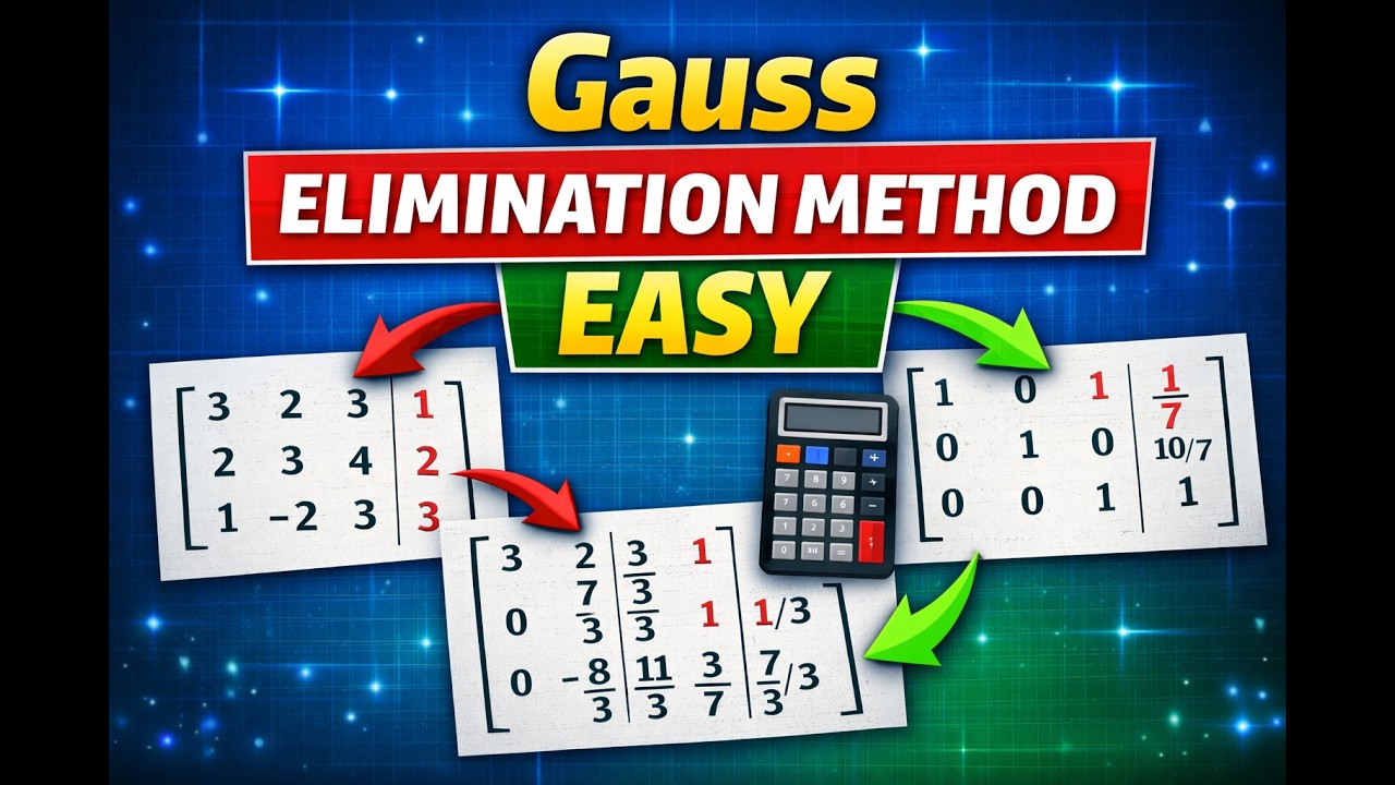 Gauss Elimination Method | Step by Step Easy Explanation (Numerical Analysis)