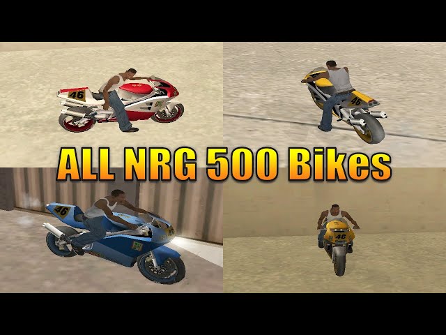 All 4 locations of the NRG-500 - at the very beginning of the game