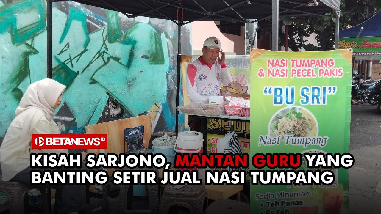 Kisah Sarjono, Mantan Guru yang Banting Setir Jual Nasi Tumpang