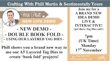 NEW DEMO - Double Book Fold Layered Tag Dies Project