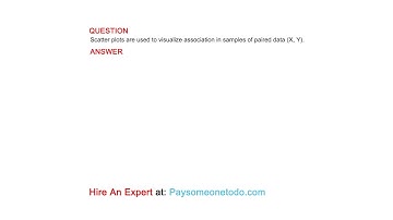 Scatter plots are used to visualize association in samples of paired data (X, Y).