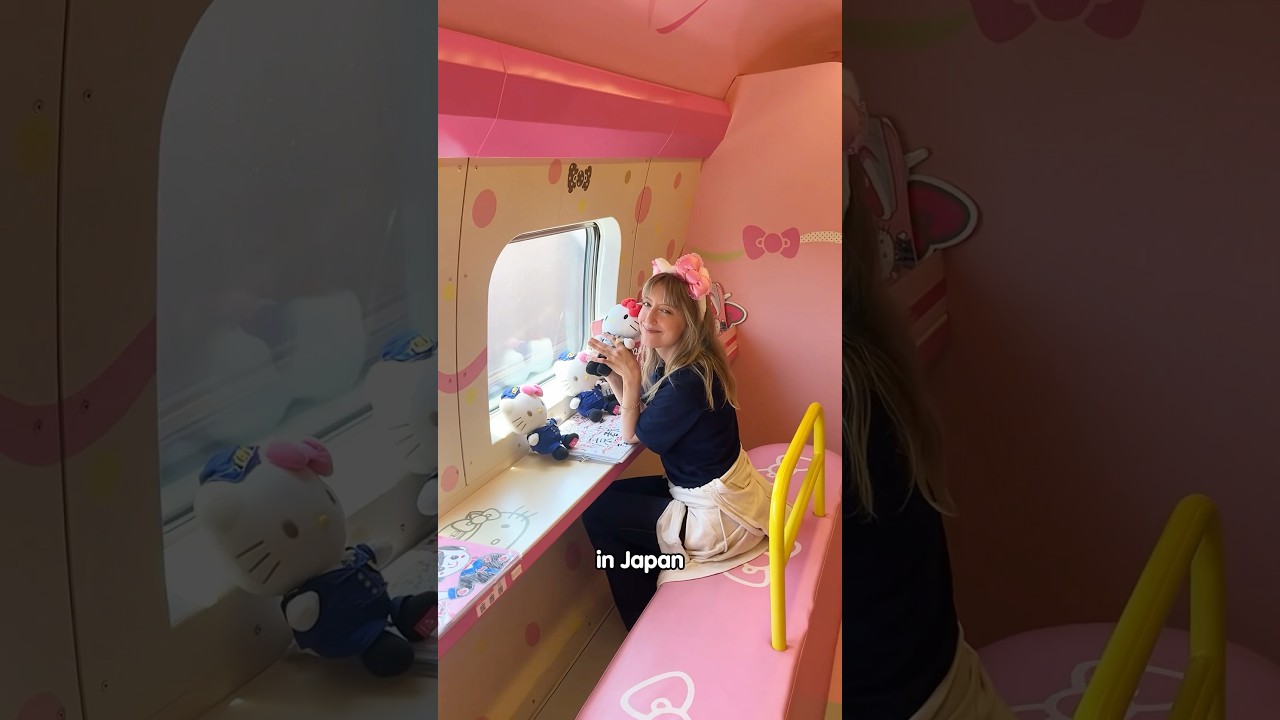 Hello Kitty Bullet Train in Japan! Try or Pass?! 🎀🚅
