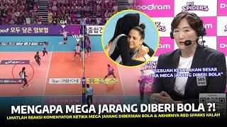KESALAHAN BESAR!! Komentator Ikut Kesal Megawati Jarang Dikasih Bola Saat Red Sparks vs Pink Spiders