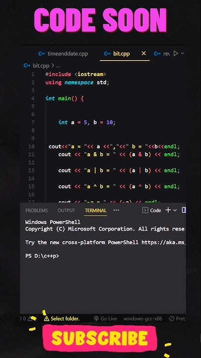 Bitwise operator program in c++ || #codesoon #coding ||#programming ...