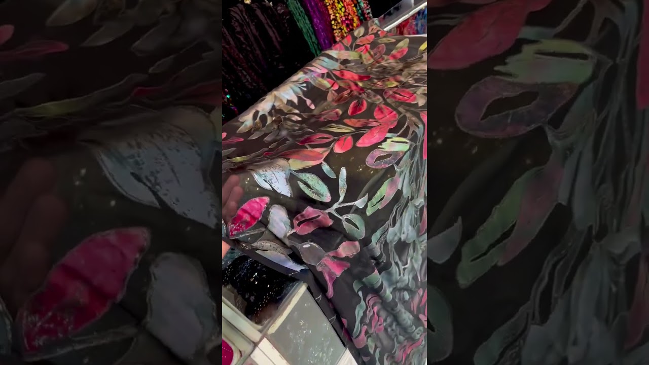 Digital Print with Foil on Viscose Fabric | Premium Fabric by Kamal Syntex