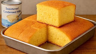A Can of Condensed Milk & 5 Minutes! Soft, Fluffy & Delicious Vanilla Cake screenshot 5