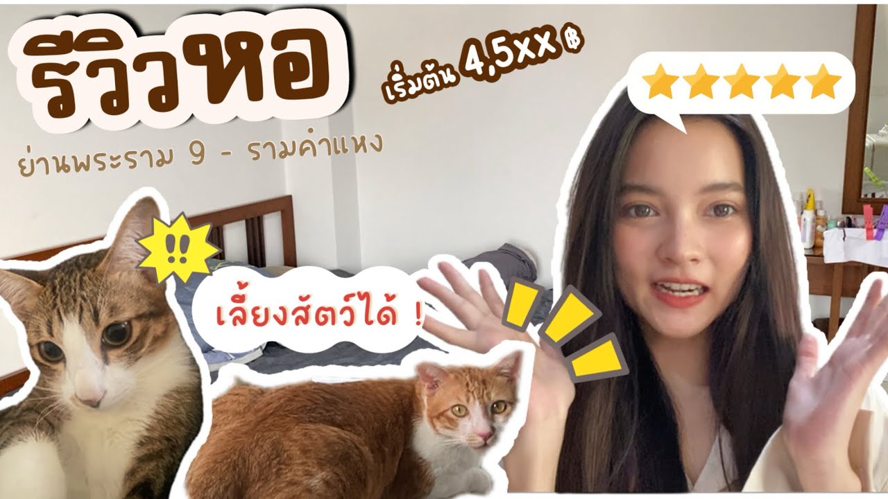 🏡 รีวิวหอ เลี้ยงสัตว์ได้ ย่านพระราม 9-รามคำแหง เริ่มต้น 4,xxx/เดือน | Tangkwa Vorawan