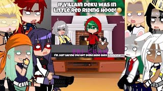 Pro heroes, Class 1A, LOV and Parents react to If Deku was in little red riding hood!😳 ||mha/bnha|| 
