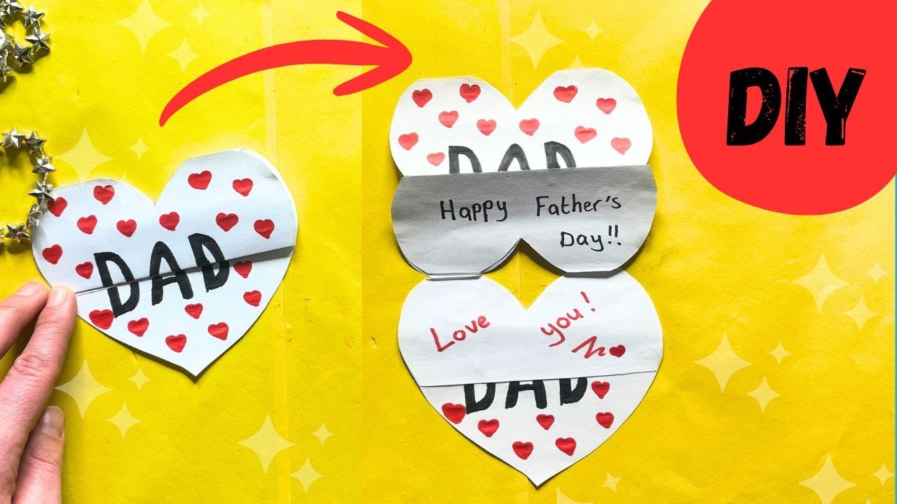 DIY: EASY POP-UP KAART MAKEN VOOR VADERDAG - Knutselen Makkelijk / Knutselen voor vaderdag / Vouwen