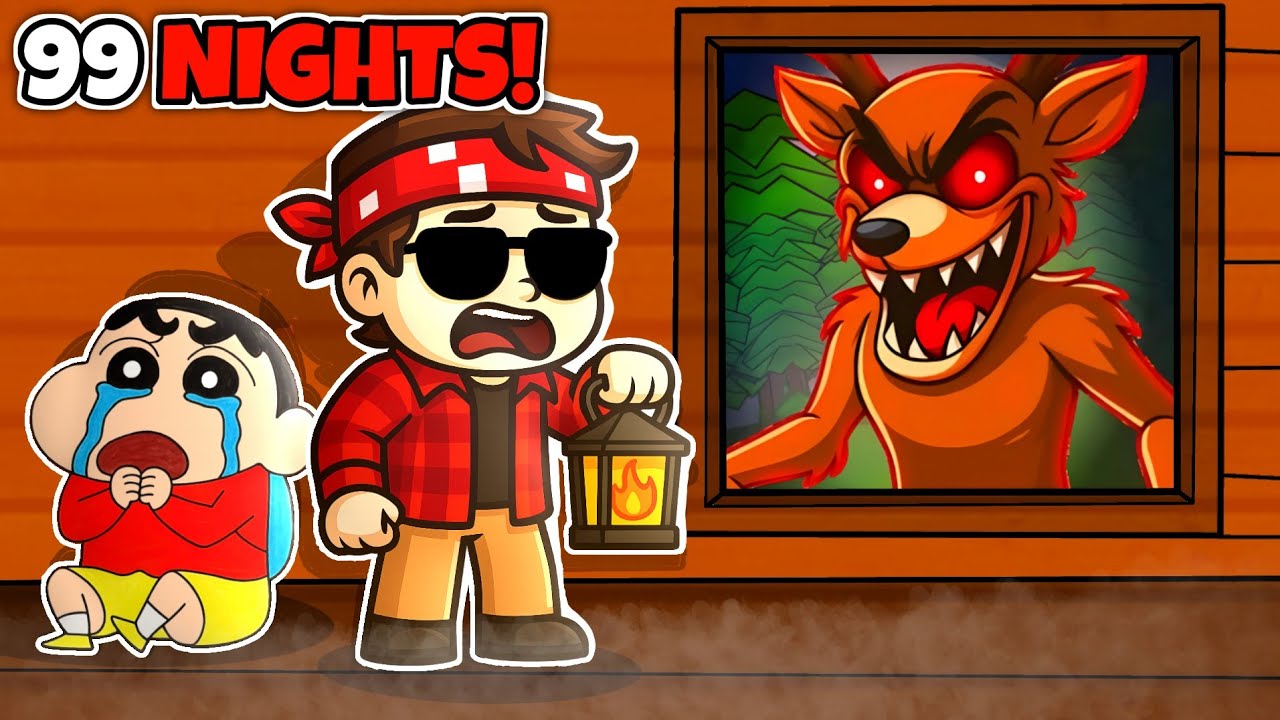 2 Brothers + SHINCHAN Survive 99 Nights in the Forest 😱 | Roblox Hindi Gameplay PART 2