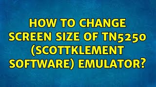 How to change screen size of TN5250 (scottklement software) emulator? screenshot 5