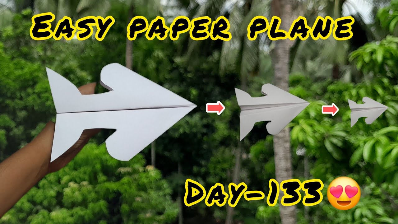 Plane Craft Tutorial Easy paper plane craft tutorial for beginners 😍 day-133|Easy paper ...