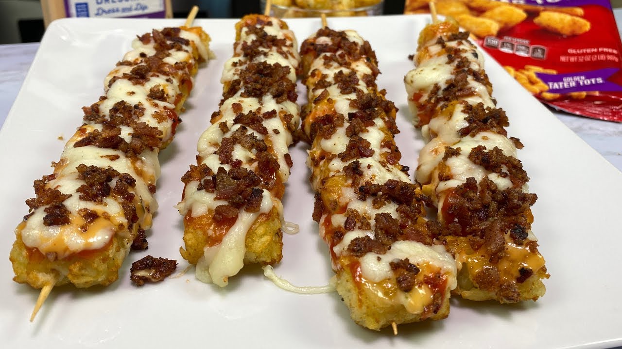 Loaded Tater Tot Skewer Youtube