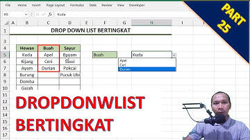 25. Dropdown list bertingkat di excel dan dropdown list dinamis excel