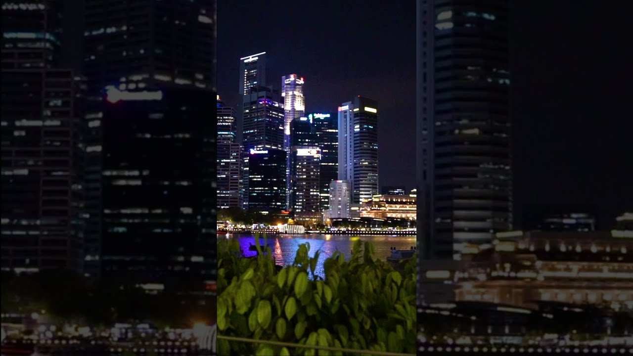 🚤 Singapore Looks Completely Different From the Water at Night 🇸🇬