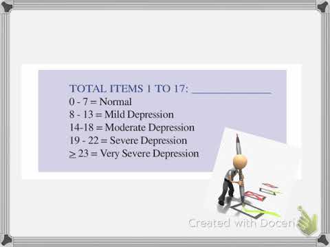 Depression Screening with the Ham D Scale