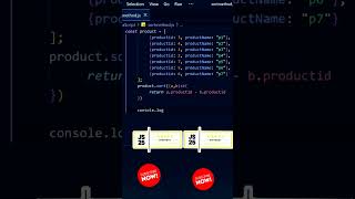 How to Use Sort Method in Java Script in Hindi #shorts #viral #shots
