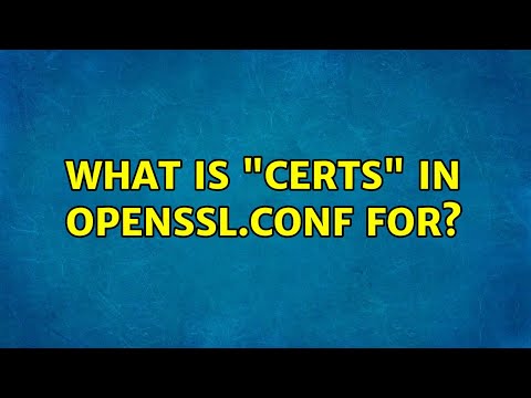 What is 'certs'