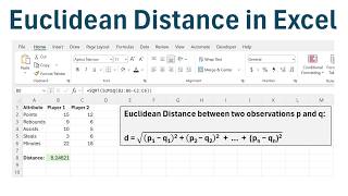 How to Calculate Euclidean Distance in Excel