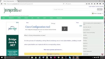 What is String interpolation in Java? - javapedia.net