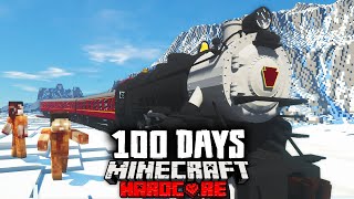 We Survived 100 Days on a Arctic Train in a Zombie Apocalypse Hardcore Minecraft