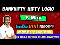 8 may bank nifty analysis   nifty prediction  option chain analysis