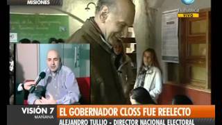Visión Siete: El gobernador Closs fue reelecto