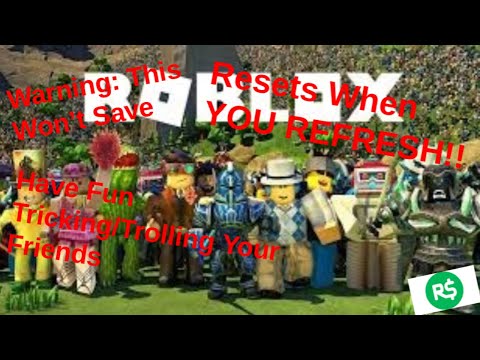How to TRICK your friends | how to get fake robux, *It does not save when you refresh*