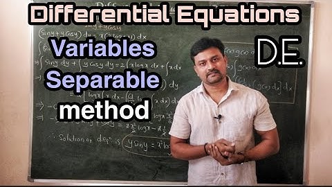 #Problem ||# Example 6.page no.323 || #Variables separable method || #Differential Equations||