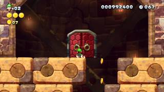 New Super Luigi U (Wii U) - Layer-Cake Desert-Tower Walkthrough (1-Player)