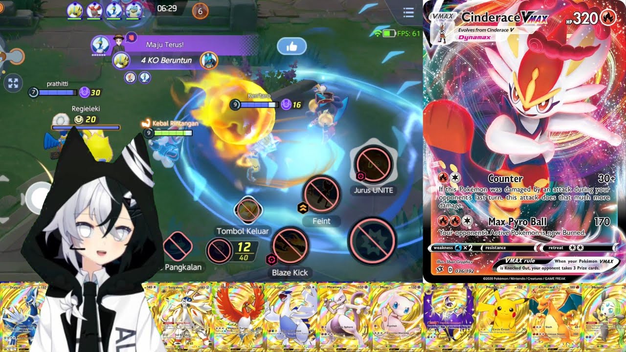 Cinderace Causing Chaos with BASIC SKILLS!!🔥| Pokémon Unite Ranked | VTuber Cinematic Battle